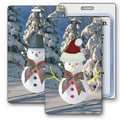 Luggage Tag - 3D Lenticular Snowman/ Santa Stock Image (Imprinted)